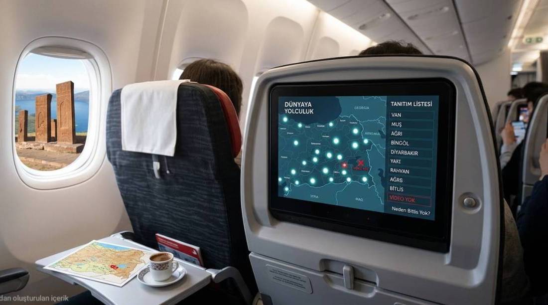 THY’nin “Dünyaya Yolculuk” videolarında “Bitlis” eksikliği: bölge illeri var, Bitlis yok! Türk Hava Yolları’nın (THY) uçak içi eğlence sisteminde yer alan