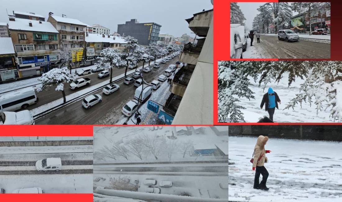 Karın başkenti Bitlis’te Nisan ayında etkili olan kar yağışı kenti
