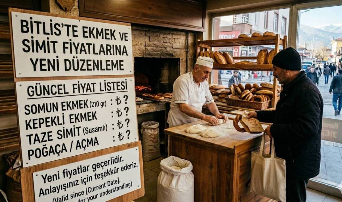 Bitlis Ekmek, Simit fiyat tarifeleri Uzlaşma Komisyonu tarafından Bitlis merkez,