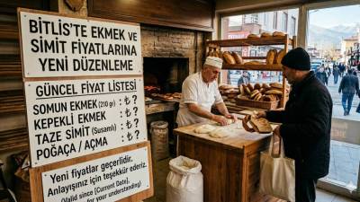 Bitlis Ekmek, Simit fiyat tarifeleri Uzlaşma Komisyonu tarafından Bitlis merkez,