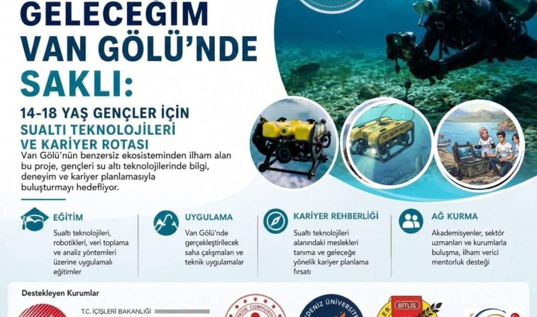 Bitlis’te Gençler Van Gölü’nün derinliklerini keşfedecek Anadolu Su Altı Araştırmaları ve Sporları Derneği (ASAD) tarafından hazırlanan