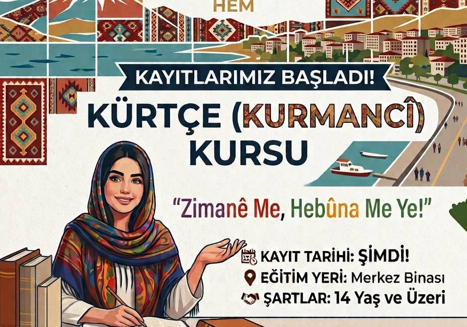Tatvan’da MEB Onaylı Kürtçe (Kurmancî) A1 Kursu Başlıyor Bitlis’in Tatvan ilçesinde, Tatvan Halk Eğitimi Merkezi bünyesinde vatandaşlara yönelik