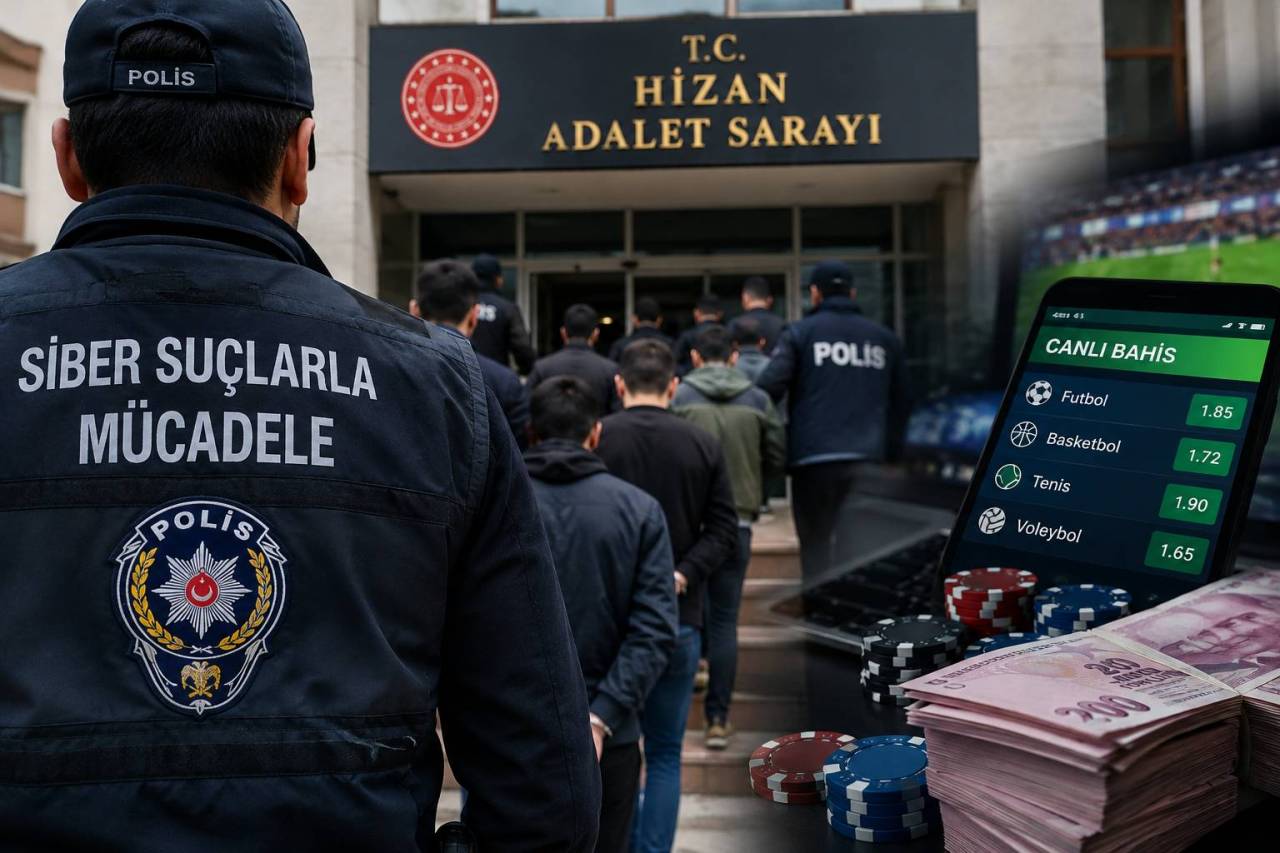 Bitlis’in Hizan ilçesinde yasa dışı bahis soruşturması kapsamında düzenlenen operasyonda