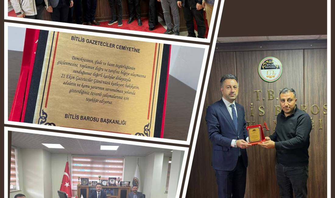 BİGACEM’den Bitlis Barosu’na “hayırlı olsun” ziyareti Bitlis Gazeteciler Cemiyeti Başkanı Hakan Okay, cemiyet yönetim kurulu ve